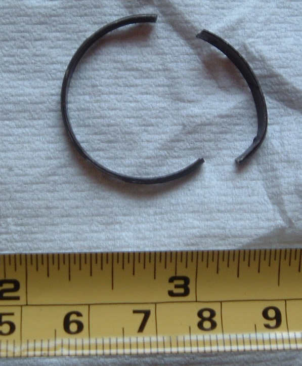 Broken ring (cleaned) found at sump plug
